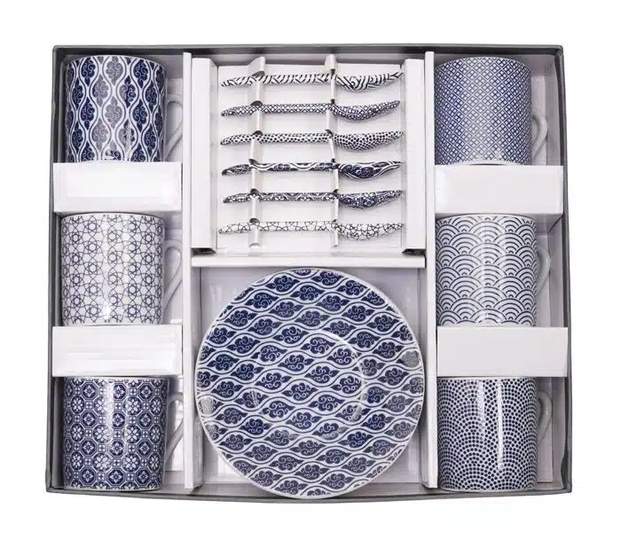 Dunkelblaues Espresso-Set - Nippon Blau - 18-teiliges Set - 5 x 5,4 cm 80 ml