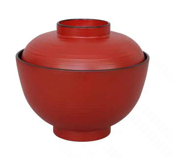 Rot / Schwarz Schüssel - Lackware - 10,8 x 6,35 cm 300 ml