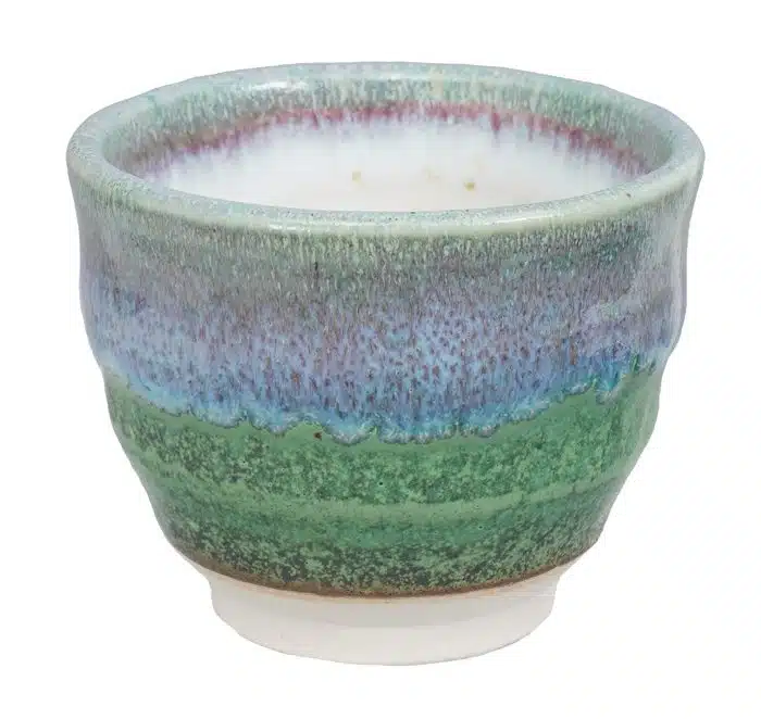 Grüne handgemachte Tasse - 8,5 x 6,9 cm