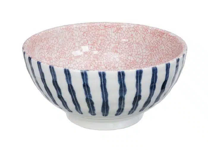 Blau / Rote Schale - Gemischte Schalen - 18,5 x 9 cm 1000 ml