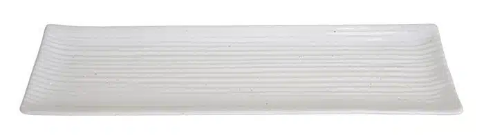 Weißer rechteckiger Servierteller - Große Teller - 33,2 x 10,5 cm