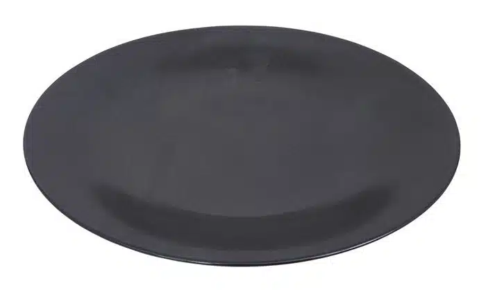 Matt-Schwarzer Teller - Tetsu Kessho Matte - 28cm