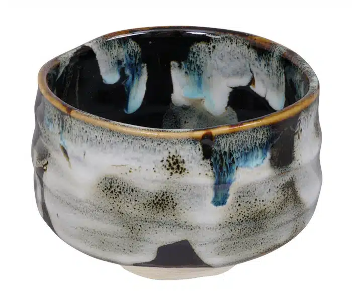 Schwarz / Weiß Handgemachte Schüssel - 12 x 8,3 cm