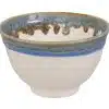 Weiß / Blau Handgemachte Teetasse - 9 x 5,4 cm