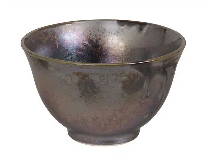 Braune handgemachte Teetasse - 9 x 5,4 cm