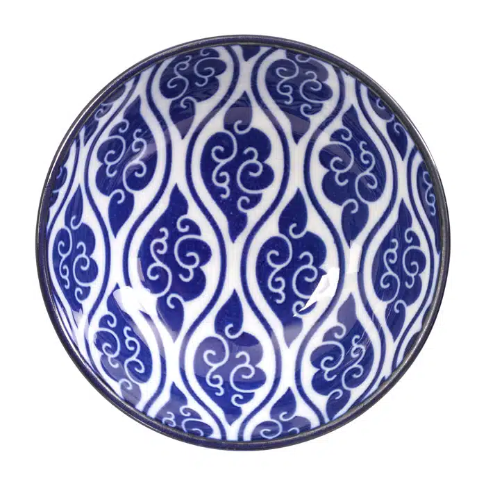 Blau / Weiße Teller Wolken - Nippon Blau - 9,5 x 3 cm