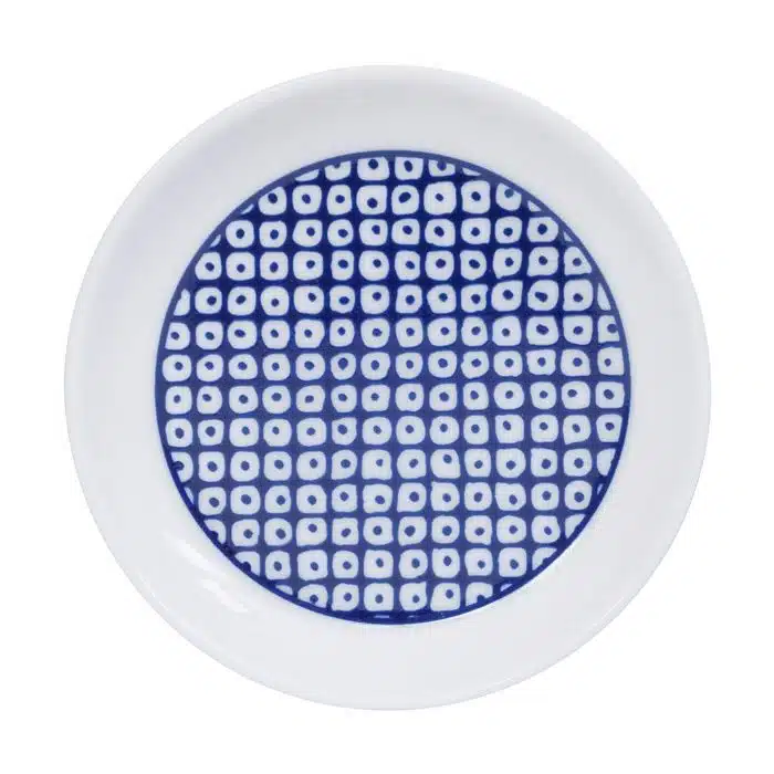 Blau / Weiße Teespitze Regentropfen - Nippon Blau - 9 x 1,5 cm