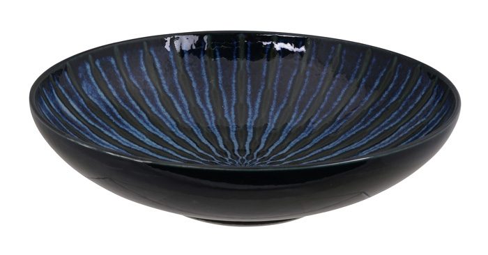 Schwarz / Kobalt Schüssel -Tokusa Blau - 28,3 x 7,5 cm 2000 ml