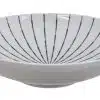 Porzellanschale – Tokusa Weiß – Blau-Weiße Streifen – 2000 ml – 28,3 x 7,5 cm