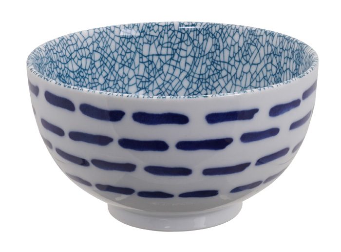 Blau / Weiße Schüssel - Gemischte Schalen - 13,2 x 7,4 cm 500 ml