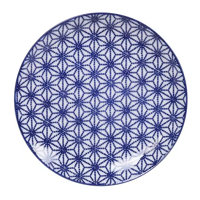 Blau / Weißer Teller Stern - Nippon Blau - 20,6 x 2,2 cm
