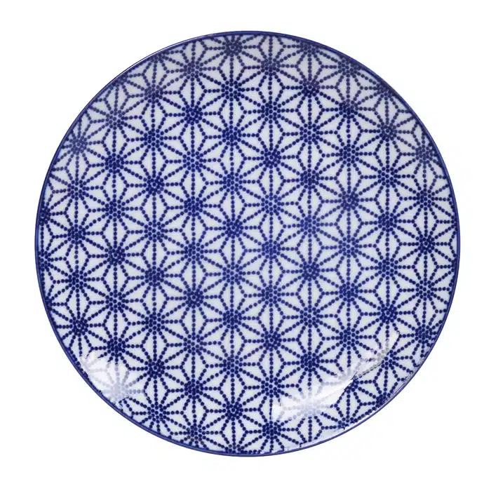 Blau / Weißer Teller Stern - Nippon Blau - 20,6 x 2,2 cm