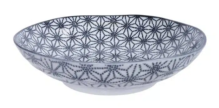 Schwarz / Weißer Teller Stern - Nippon Schwarz - 21 x 5,2 cm