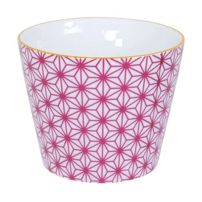Rosa / Weiße Tasse - Star Wave - 8,3 x 6,5 cm 180 ml