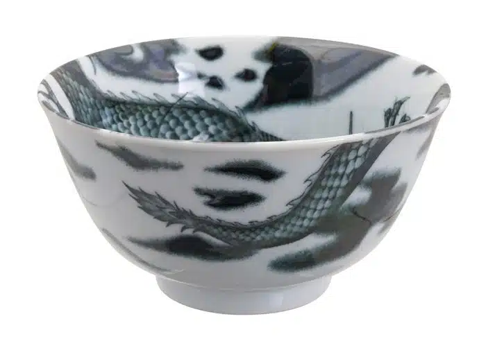 Schwarze Schüssel - Schwarzer Drache - 12,7 x 6,5 cm 350 ml