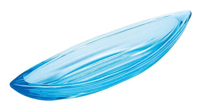 Blaue Glasschale - 16,2 x 2,3 cm