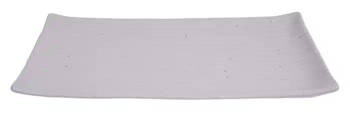 Weißer rechteckiger Servierteller - Große Teller - 23,8 x 15 cm