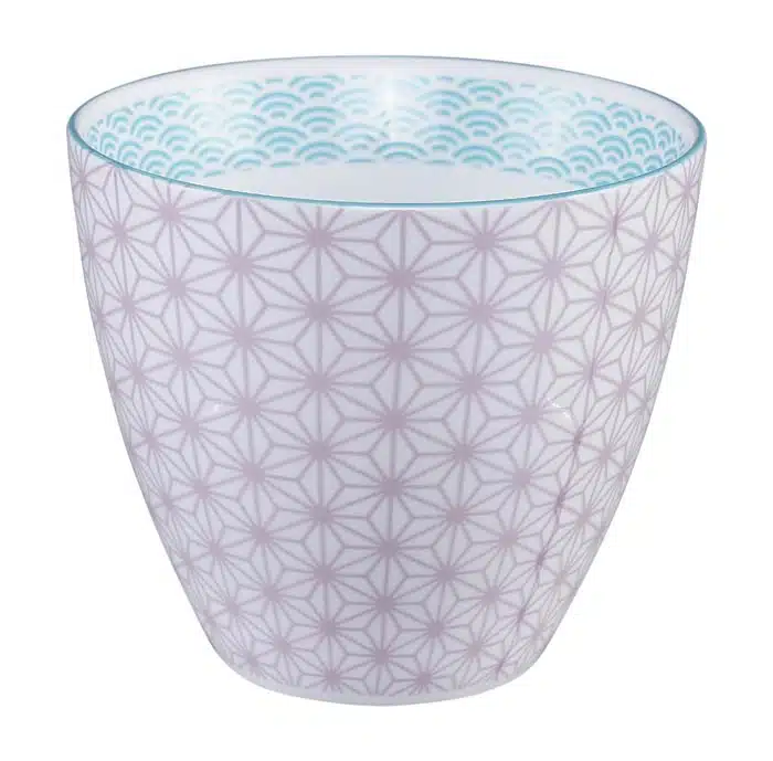 Lila / Weiße Teetasse - Star Wave - 9,8 x 8,5 cm 350 ml