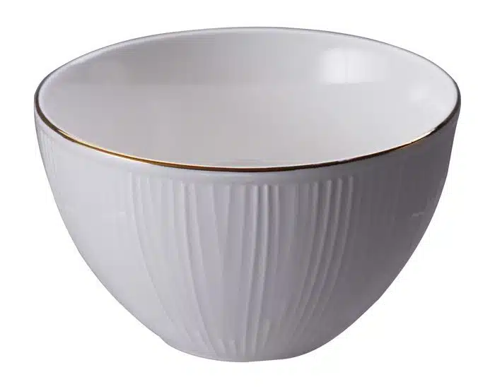 Weiß / Goldene Schale Linien - Nippon Weiß - 11,4 x 6 cm 350 ml