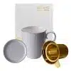Weiss / Goldenes Becher-Set Sterne - Nippon Weiss - 380ml