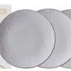 Weiß / Goldenes Teller-Set - Nippon Weiß - Set von 4 Stück - 26 cm