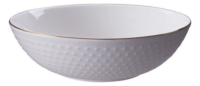 Weiß / Goldene Schale Sterne - Nippon Weiß - 23 x 6,5 cm 1300ml
