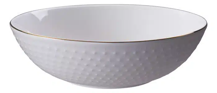 Weiß / Goldene Schale Sterne - Nippon Weiß - 23 x 6,5 cm 1300ml