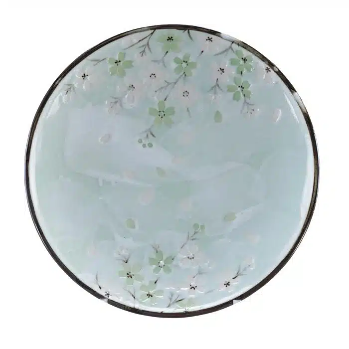 Minzgrüner Teller - Green Cosmos - 22,5 x 3 cm