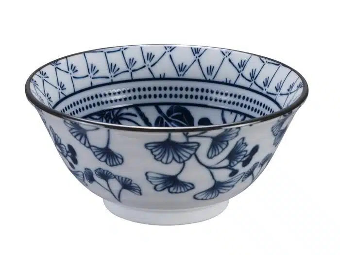 Blau / Weiße Schüssel Efeu - Flora Japonica - 14,8 x 7 cm 500 ml