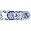 Blau / Weißes Tellerset - Flora Japonica - 4er Set - 25,7 x 3 cm