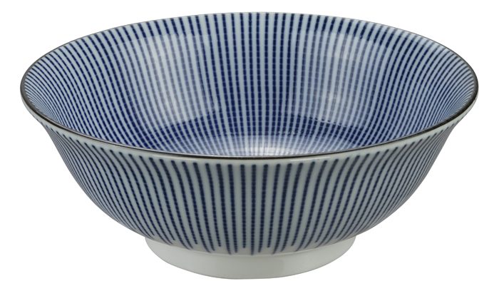 Blau / Weiße Schüssel - Gemischte Schalen - 20,3 x 8xm 1000ml