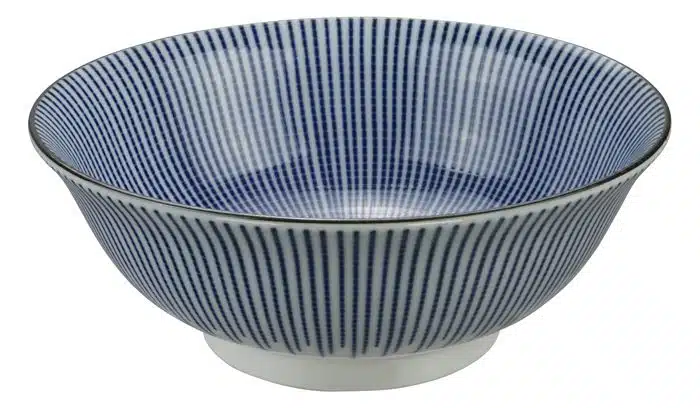 Blau / Weiße Schüssel - Gemischte Schalen - 20,3 x 8xm 1000ml