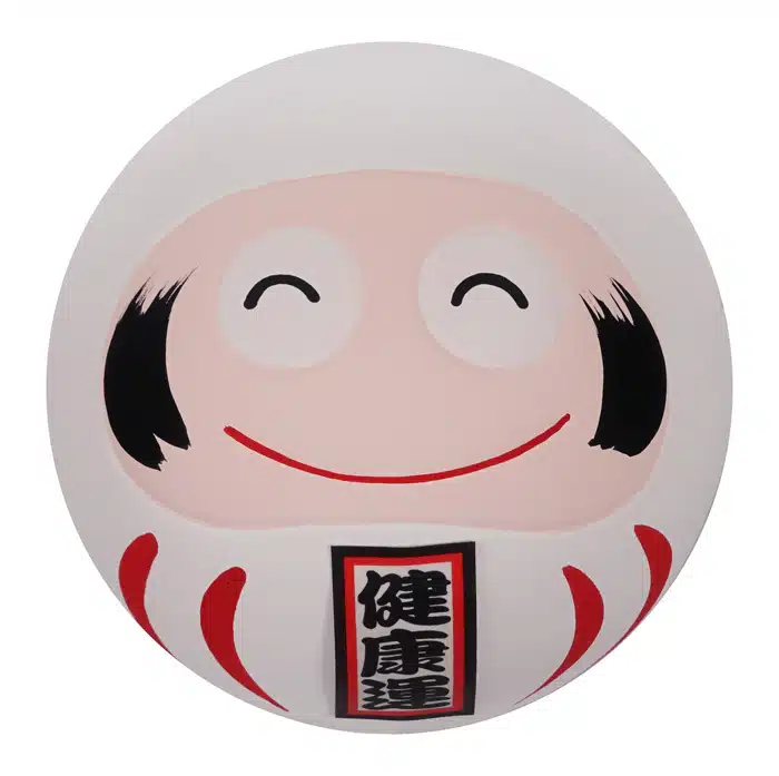 Weiße Daruma Puppe - 6 x 6 x 6 cm