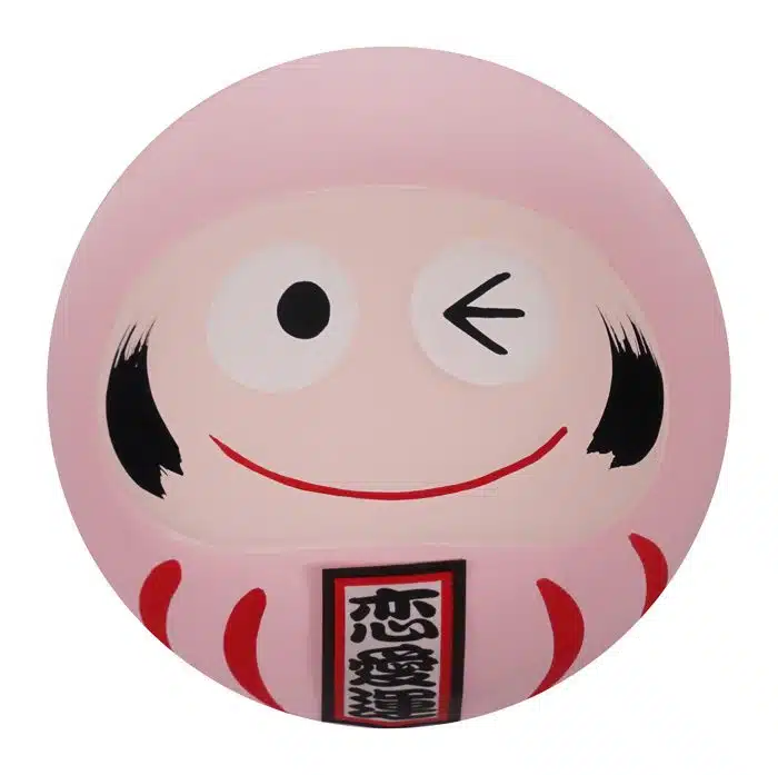 Rosa Daruma Puppe - 6 x 6 x 6 cm