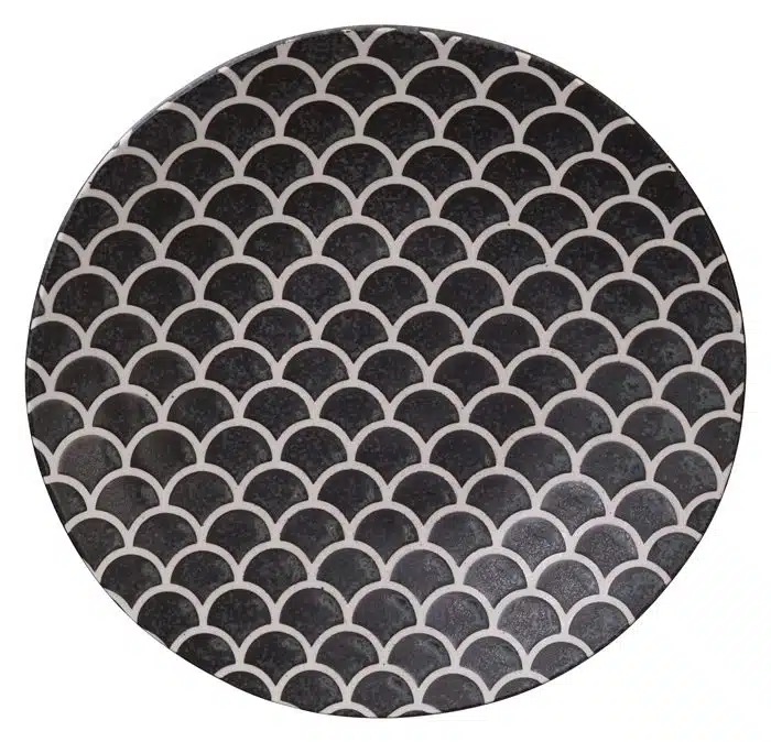 Matt-Schwarzer Teller - Onyx Noir - 25 x 3,7 cm
