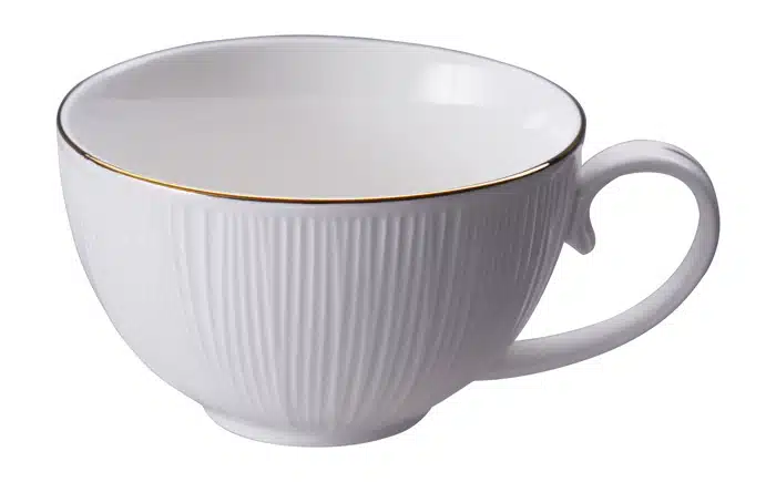 Weiß / Goldene Tasse Linien - Nippon Weiß - 180ml