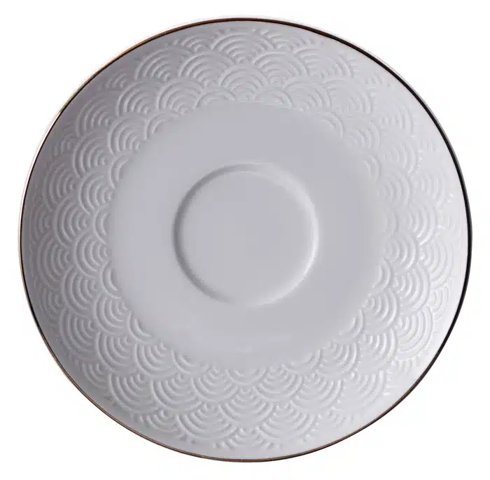 Weiß / Goldener Untersetzer Wellen - Nippon Weiß - 180ml