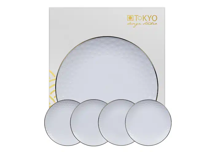 Weiß / Goldenes Kuchenbrett Stern - Nippon Weiß - 30,5 cm