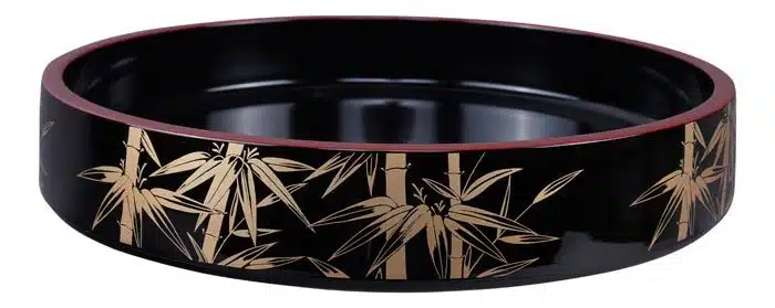 Schwarz / Rote Sushi Oke - Lackware - 33 x 6 cm