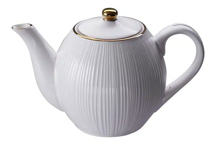 Weiß / Goldene Teekanne Linien - Nippon Weiß - 16,5 x 11 cm 400 ml