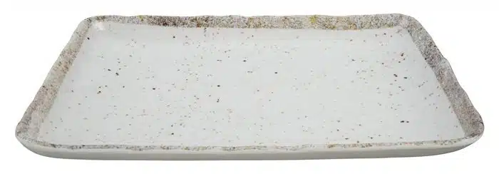 Tokyo Design Studio - Melamine Earthware - Weißer rechteckiger Teller - 35 x 23,8 x 4,1 cm