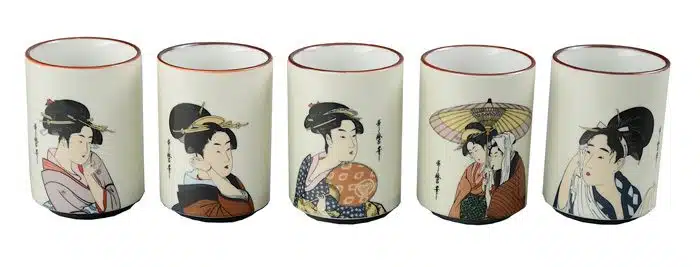 Weiß - Utamaro Tasse Set 5tlg. 7,5 x 10cm 300ml