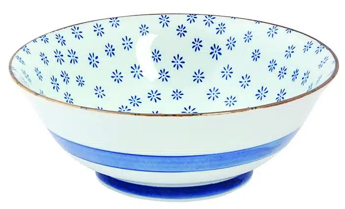 Blau / Weiße Schüssel - Gemischte Schalen -19 x 7,5 cm 900 ml