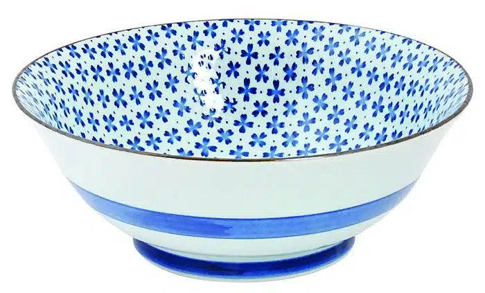 Blau / Weiße Schüssel - Gemischte Schalen - 19 x 7,5 cm 900 ml