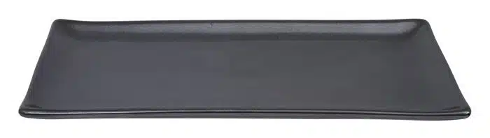 Schwarzer Teller - Tetsu Kessho Matte - 28 x 12,5 cm