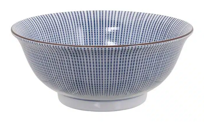 Blau / Weiße Schüssel - Sendan Tokusa - 18,5 x 7,8 cm 1000 ml