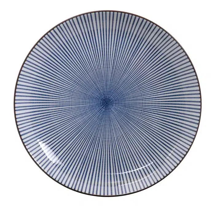 Blau / Weißer Teller - Sendan Tokusa - 21,5 x 3 cm