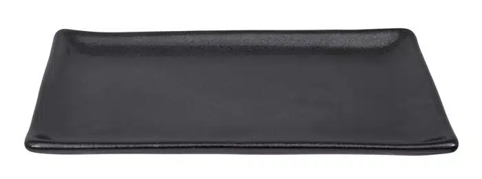 Matt-Schwarze rechteckiger Teller - Tetsu Kessho Matte - 21,5 x 12,5 cm