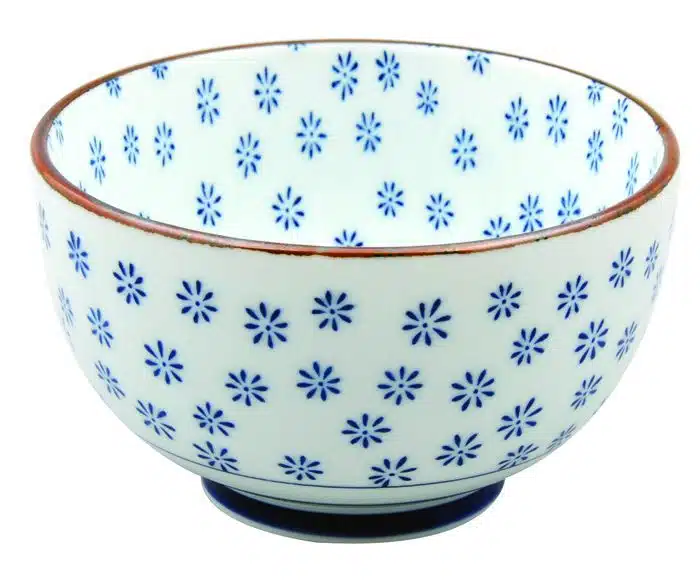 Blau / Weiße Schüssel - Gemischte Schalen - 12,7 x 7,5 cm 500 ml
