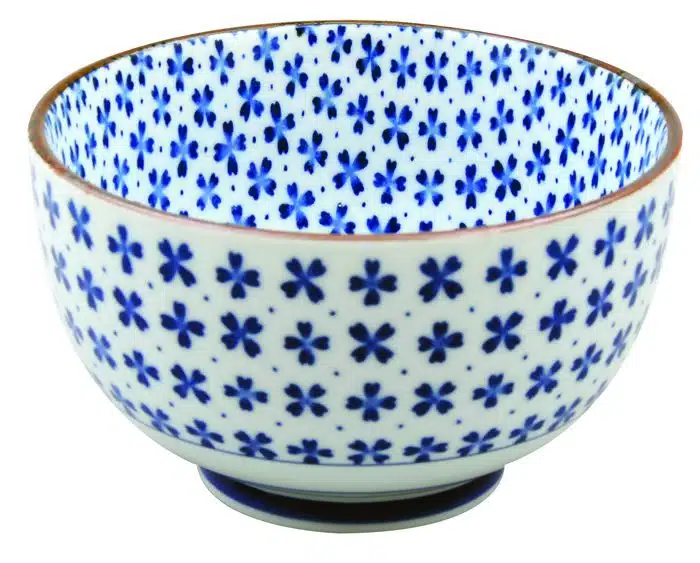 Blau / Weiße Schüssel - Gemischte Schalen - 12,7 x 7,5 cm 500 ml